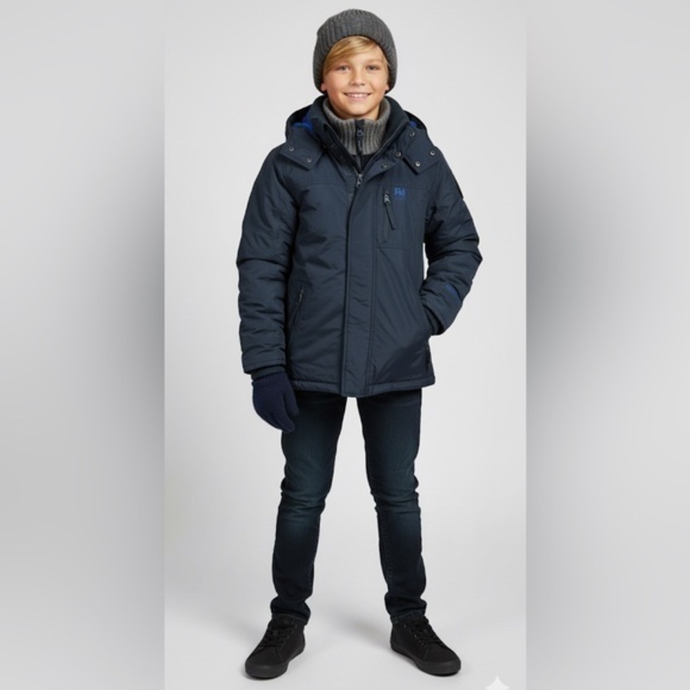 Abercrombie & Fitch Navy Blue Zip Up Hooded Jacket Size Medium